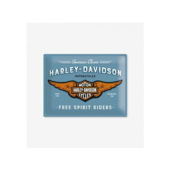 Tac Signs - Plăcuță metalică decorativă 3D [30x40cm] - Logo Blue